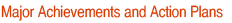 Major Achievements and Action Plans